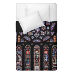 Chartres Cathedral Notre Dame De Paris Amiens Cath Stained Glass Duvet Cover Double Side (single Size) by Wegoenart