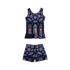 Chartres Cathedral Notre Dame De Paris Amiens Cath Stained Glass Kids  Boyleg Swimsuit