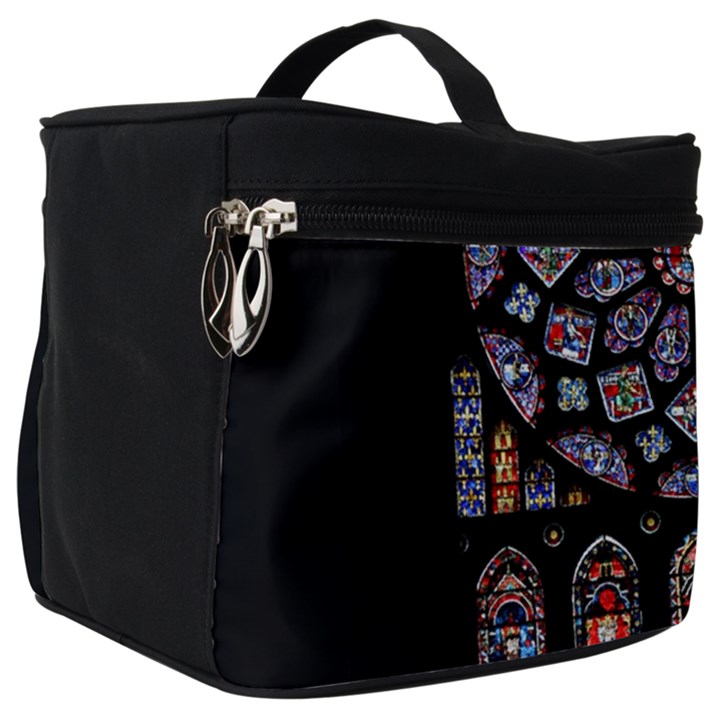 Chartres Cathedral Notre Dame De Paris Amiens Cath Stained Glass Make Up Travel Bag (Big)