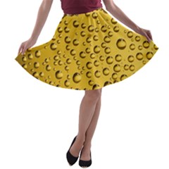 Beer Bubbles A-line Skater Skirt by Wegoenart