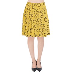 Beer Bubbles Velvet High Waist Skirt by Wegoenart