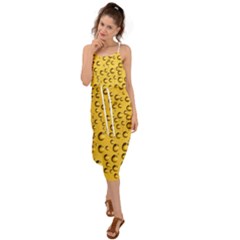 Beer Bubbles Waist Tie Cover Up Chiffon Dress