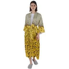 Beer Bubbles Maxi Satin Kimono