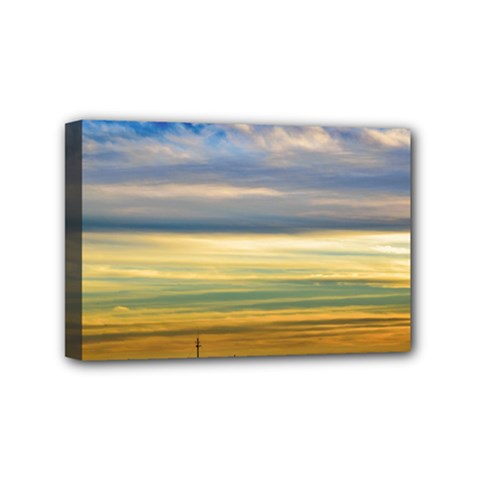 Sunset Silhouette Countryside Landscape Scene Mini Canvas 6  X 4  (stretched) by dflcprintsclothing