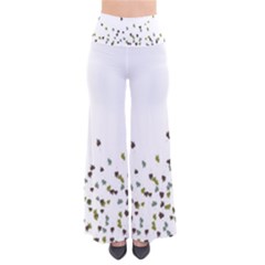 Multicolor Leaves Motif Pattern Print So Vintage Palazzo Pants