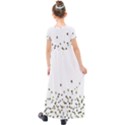 Multicolor Leaves Motif Pattern Print Kids  Short Sleeve Maxi Dress View2