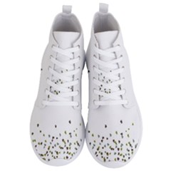 Multicolor Leaves Motif Pattern Print Men s Lightweight High Top Sneakers