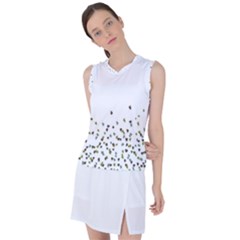 Multicolor Leaves Motif Pattern Print Women s Sleeveless Sports Top