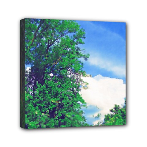 The Deep Blue Sky Mini Canvas 6  X 6  (stretched) by Fractalsandkaleidoscopes