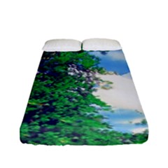 The Deep Blue Sky Fitted Sheet (full/ Double Size) by Fractalsandkaleidoscopes