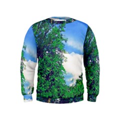 The Deep Blue Sky Kids  Sweatshirt by Fractalsandkaleidoscopes