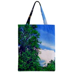 The Deep Blue Sky Zipper Classic Tote Bag by Fractalsandkaleidoscopes