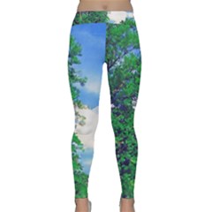 The Deep Blue Sky Classic Yoga Leggings by Fractalsandkaleidoscopes