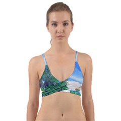 The Deep Blue Sky Wrap Around Bikini Top by Fractalsandkaleidoscopes