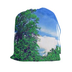 The Deep Blue Sky Drawstring Pouch (2xl) by Fractalsandkaleidoscopes