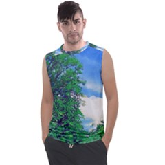 The Deep Blue Sky Men s Regular Tank Top by Fractalsandkaleidoscopes