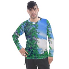 The Deep Blue Sky Men s Pique Long Sleeve Tee