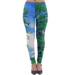 The Deep Blue Sky Lightweight Velour Leggings by Fractalsandkaleidoscopes