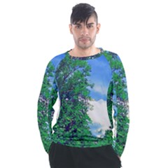 The Deep Blue Sky Men s Long Sleeve Raglan Tee