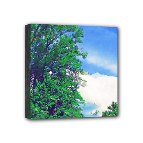 The Deep Blue Sky Mini Canvas 4  X 4  (stretched) by Fractalsandkaleidoscopes