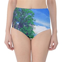 The Deep Blue Sky Classic High-waist Bikini Bottoms by Fractalsandkaleidoscopes