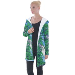 The Deep Blue Sky Longline Hooded Cardigan by Fractalsandkaleidoscopes