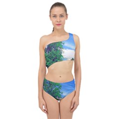 The Deep Blue Sky Spliced Up Two Piece Swimsuit by Fractalsandkaleidoscopes