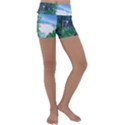 The Deep Blue Sky Kids  Lightweight Velour Yoga Shorts View1