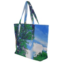 The Deep Blue Sky Zip Up Canvas Bag by Fractalsandkaleidoscopes