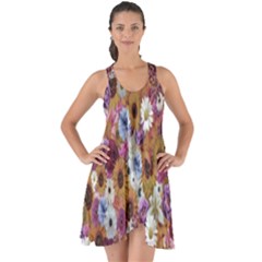 Fantasy Garden Mauve Show Some Back Chiffon Dress