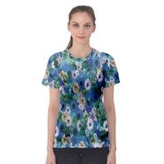 Fantasy Garden Blue Women s Sport Mesh Tee