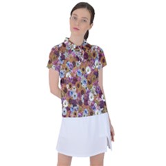 Fantasy Garden Mauve Women s Polo Tee