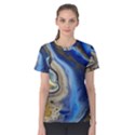 Peinture Acrylique Bleu Women s Cotton Tee View1