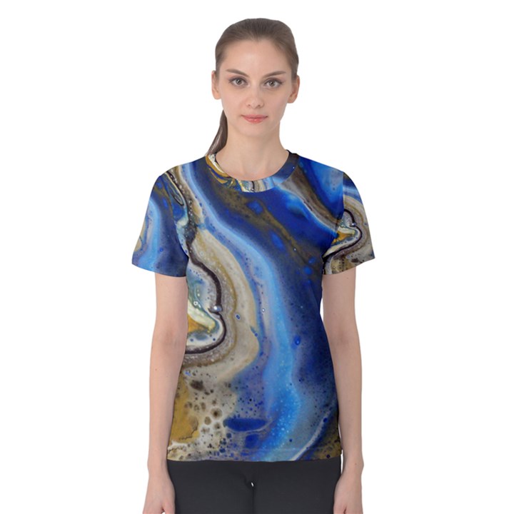 Peinture Acrylique Bleu Women s Cotton Tee