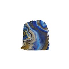 Peinture Acrylique Bleu Drawstring Pouch (xs) by kcreatif