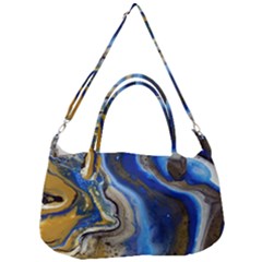 Peinture Acrylique Bleu Removal Strap Handbag by kcreatif