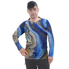 Peinture Acrylique Bleu Men s Pique Long Sleeve Tee