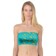 Sakura In Yellow And Colors From The Sea Bandeau Top by pepitasart