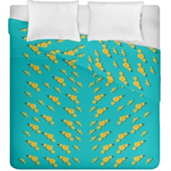 Sakura In Yellow And Colors From The Sea Duvet Cover Double Side (king Size) by pepitasart