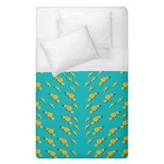 Sakura In Yellow And Colors From The Sea Duvet Cover (single Size) by pepitasart