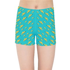 Sakura In Yellow And Colors From The Sea Kids  Sports Shorts by pepitasart