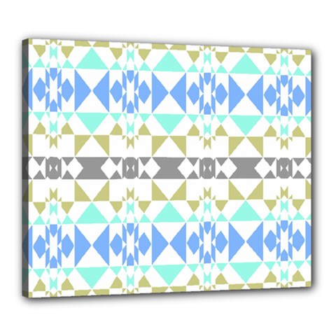 Multicolored Geometric Pattern Canvas 24  X 20  (stretched)