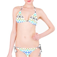 Multicolored Geometric Pattern Classic Bikini Set by dflcprintsclothing