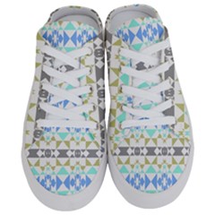 Multicolored Geometric Pattern Half Slippers by dflcprintsclothing