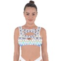 Multicolored Geometric Pattern Bandaged Up Bikini Top View1