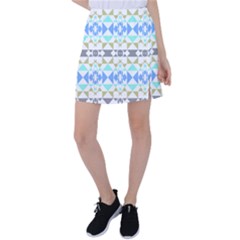 Multicolored Geometric Pattern Tennis Skirt