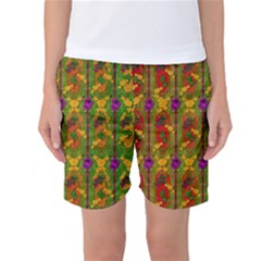 Sakura Blossoms Popart Women s Basketball Shorts by pepitasart