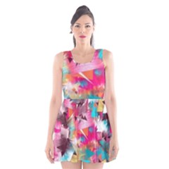 Color Pieces Scoop Neck Skater Dress by Sparkle