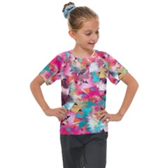 Color Pieces Kids  Mesh Piece Tee