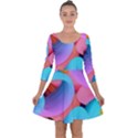 3d Color Swings Quarter Sleeve Skater Dress View1